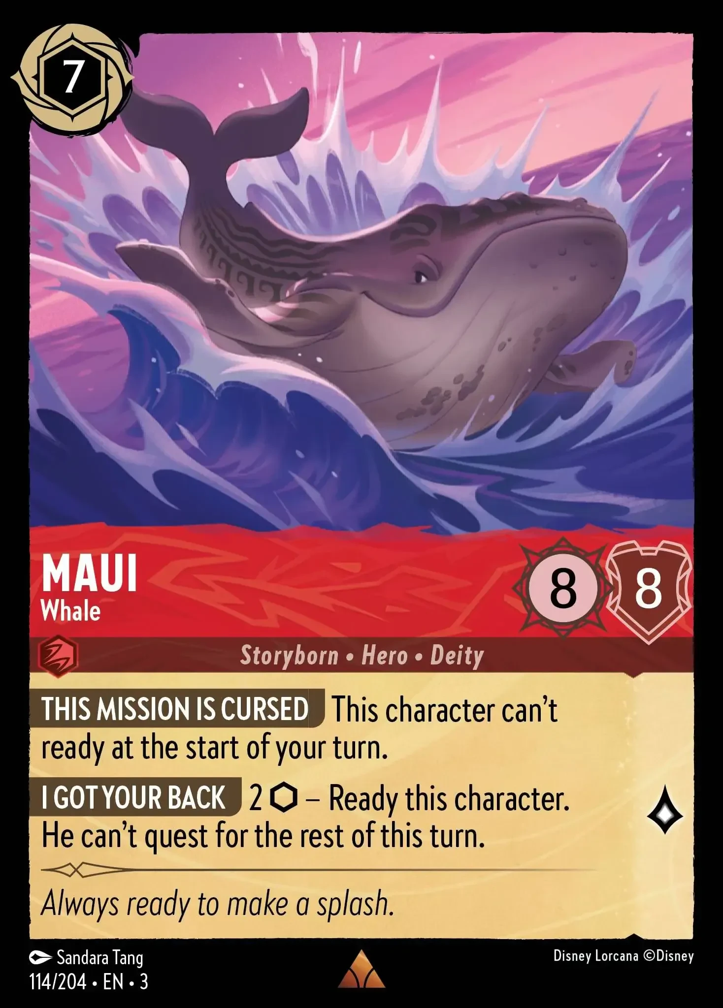 2024 Into the Inklands Maui - Whale #114 Rare card image
