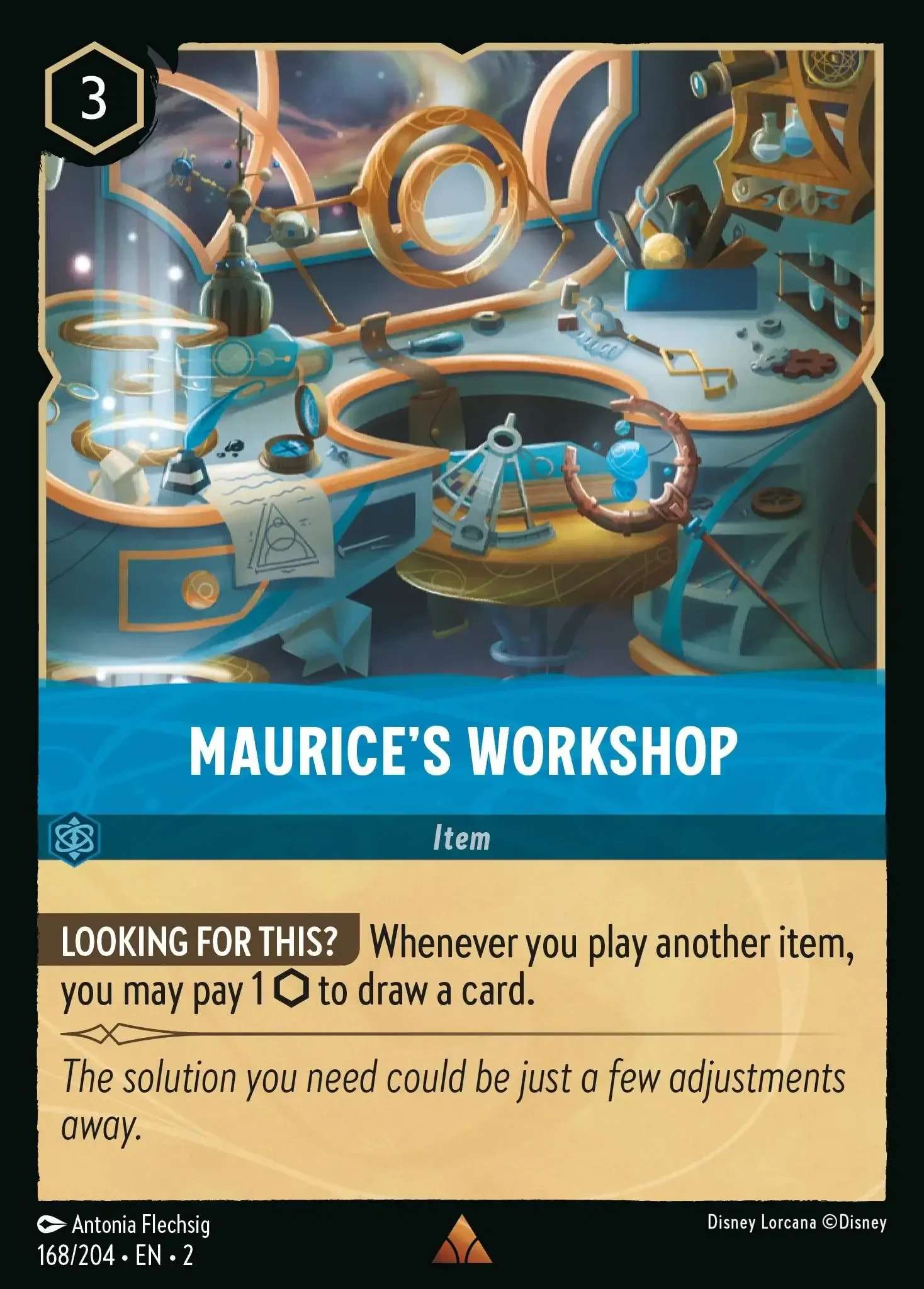 2023 Rise of The Floodborn Maurice's Workshop #168 Rare card image