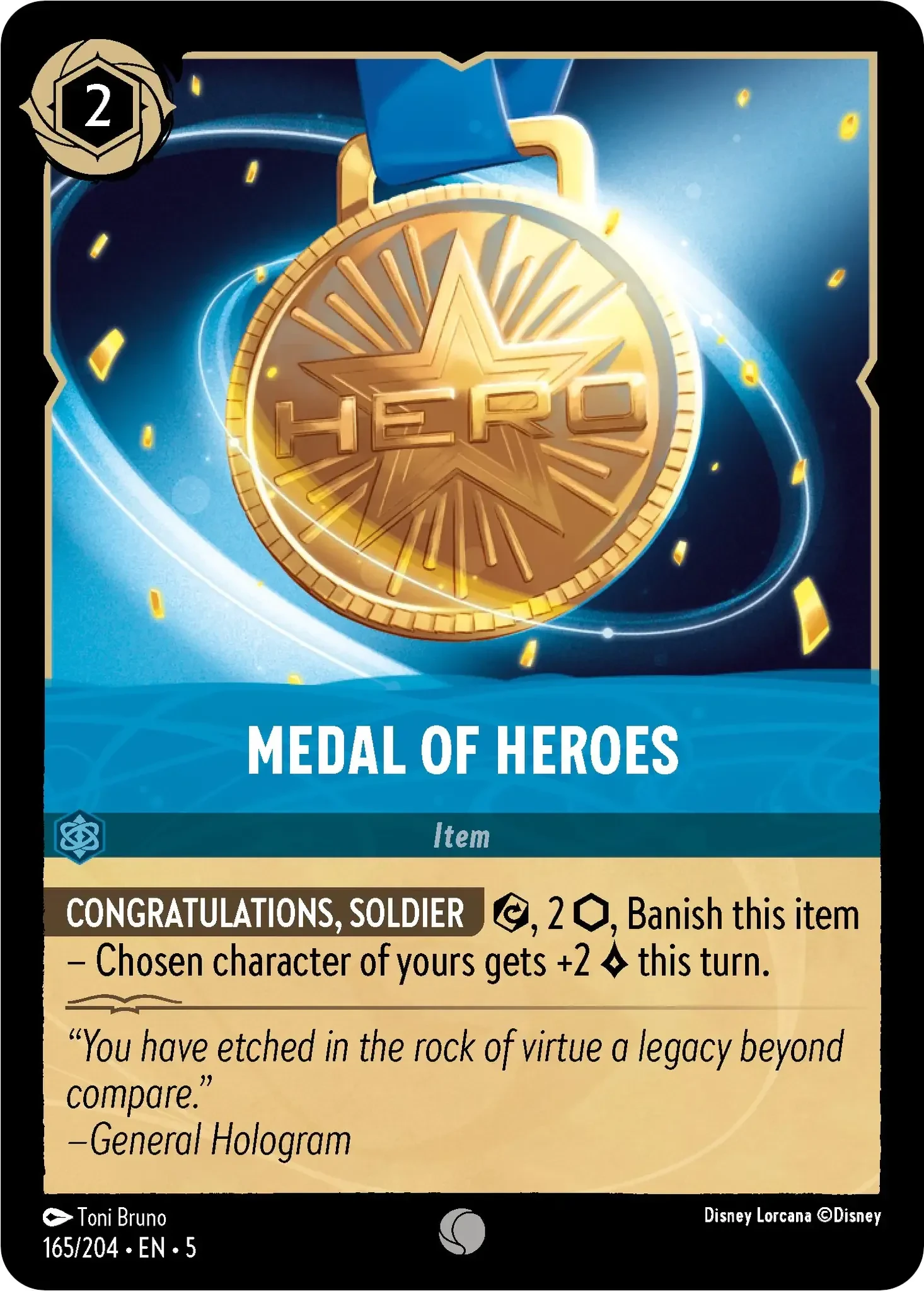 2024 Shimmering Skies Medal of Heroes #165 Common card image