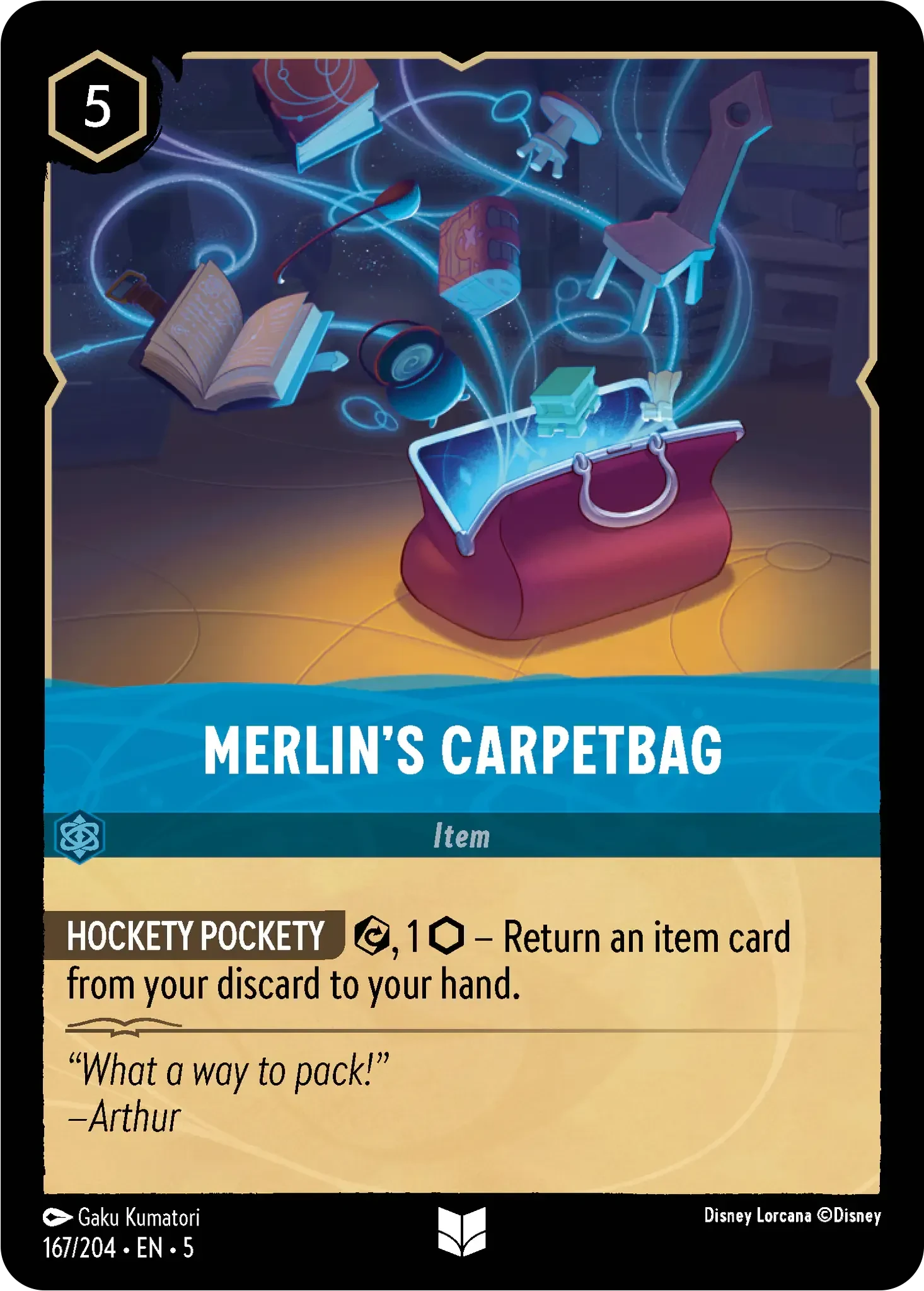 2024 Shimmering Skies Merlin's Carpetbag #167 Uncommon card image