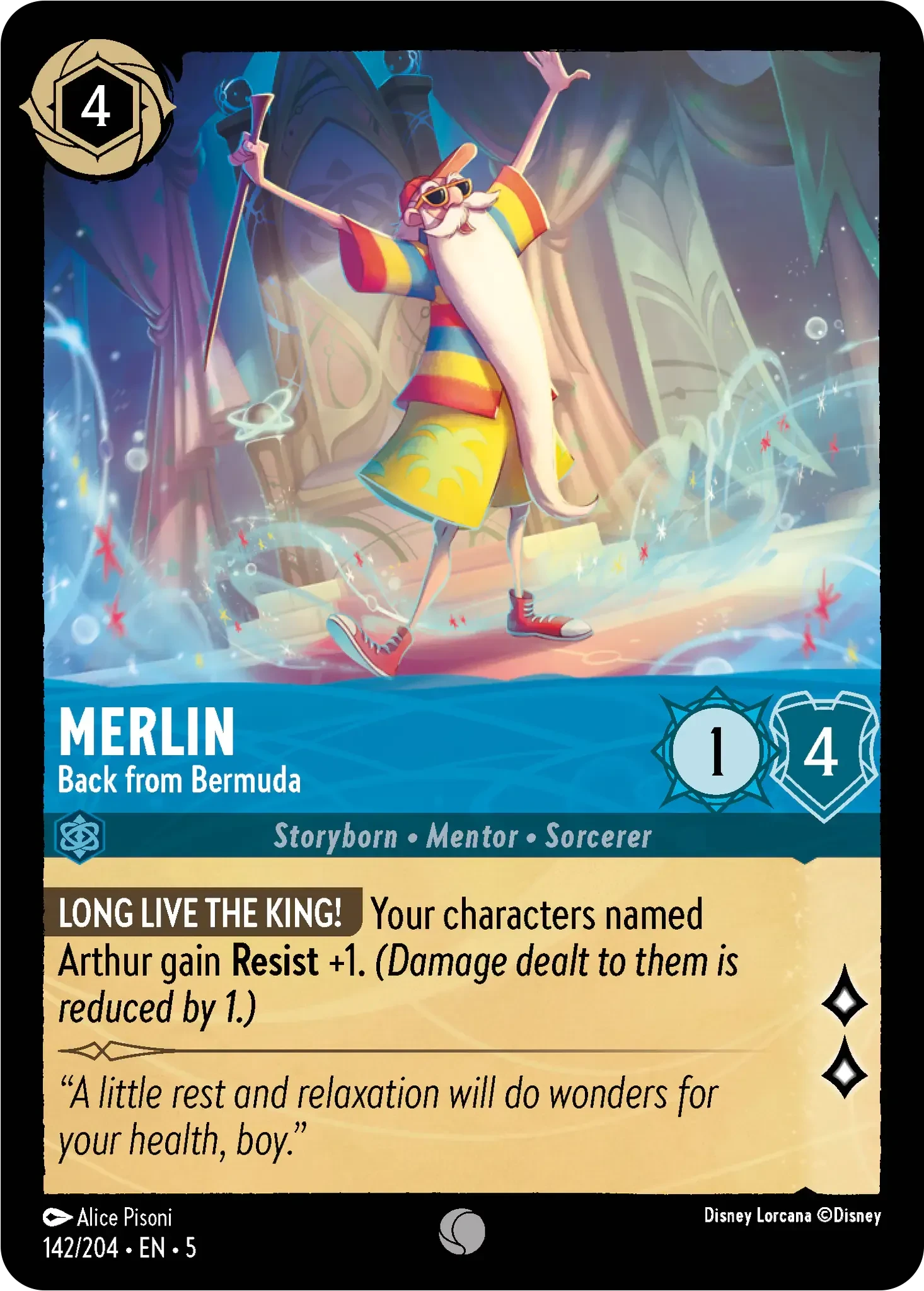 2024 Shimmering Skies Merlin - Back from Bermuda #142 Common card image