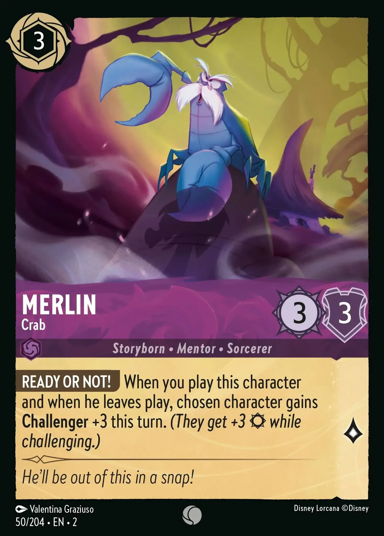 2023 Rise of The Floodborn Merlin - Crab #50 Common card image