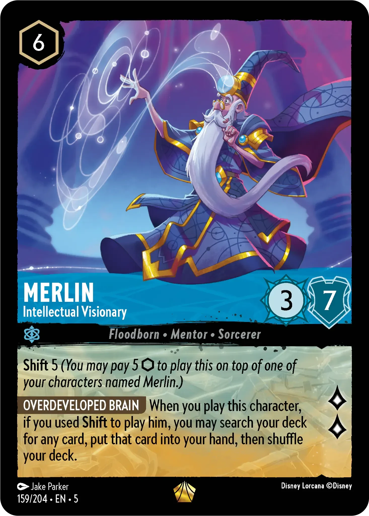 2024 Shimmering Skies Merlin - Intellectual Visionary #159 Legendary card image