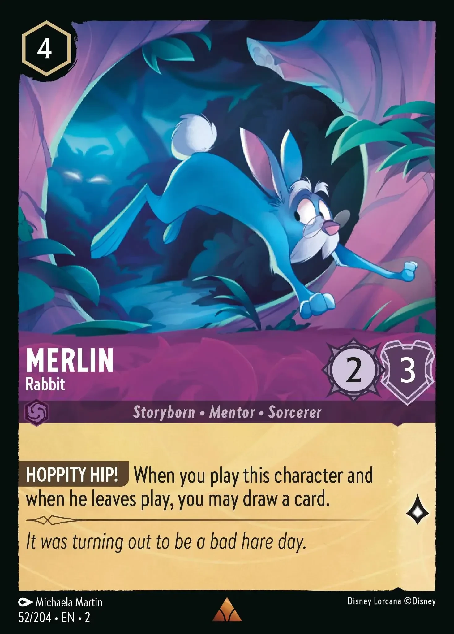 2023 Rise of The Floodborn Merlin - Rabbit #52 Rare card image