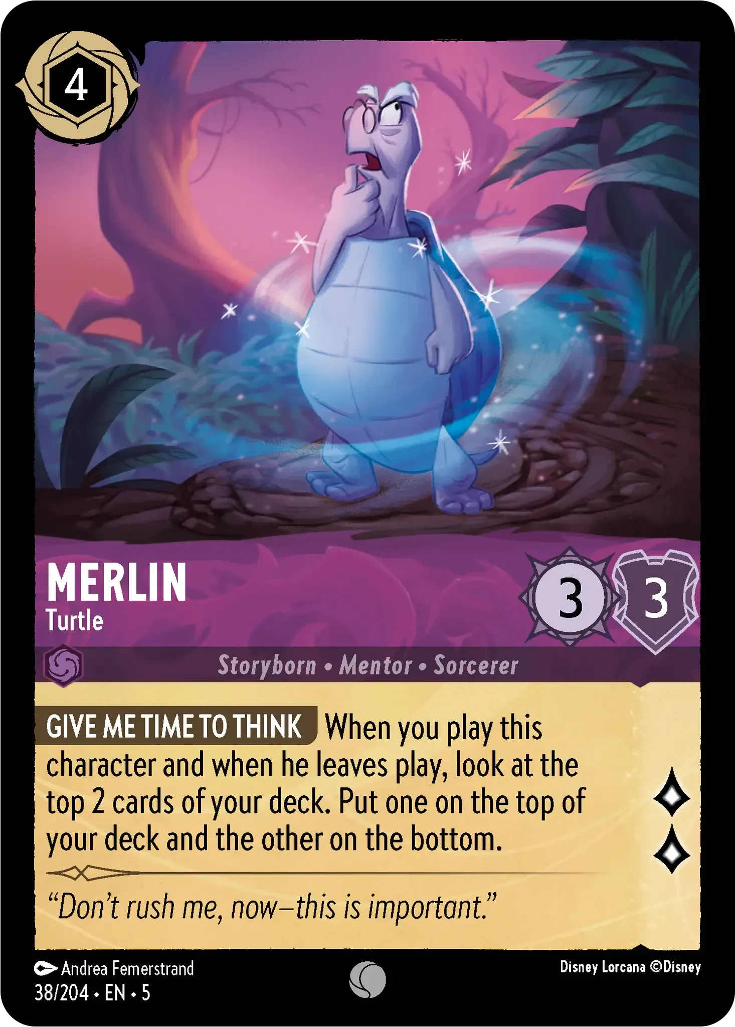 2024 Shimmering Skies Merlin - Turtle Common #38 Common card image