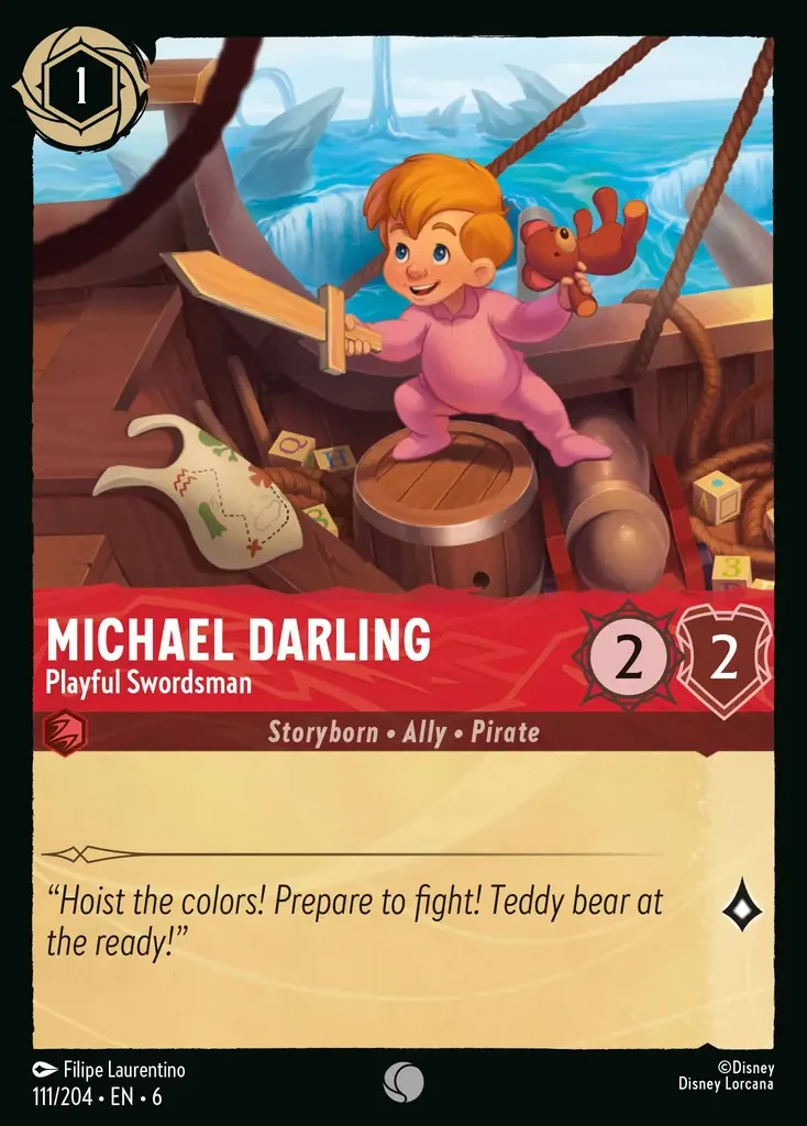 2024 Azurite Sea Michael Darling - Playful Swordsman #111 Common card image