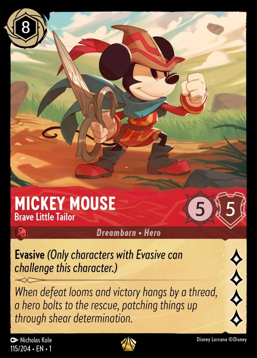 2023 The First Chapter Mickey Mouse - Brave Little Tailor #115 Legendary card image