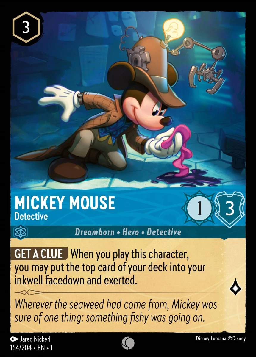 2023 The First Chapter Mickey Mouse - Detective Common #154 Common card image