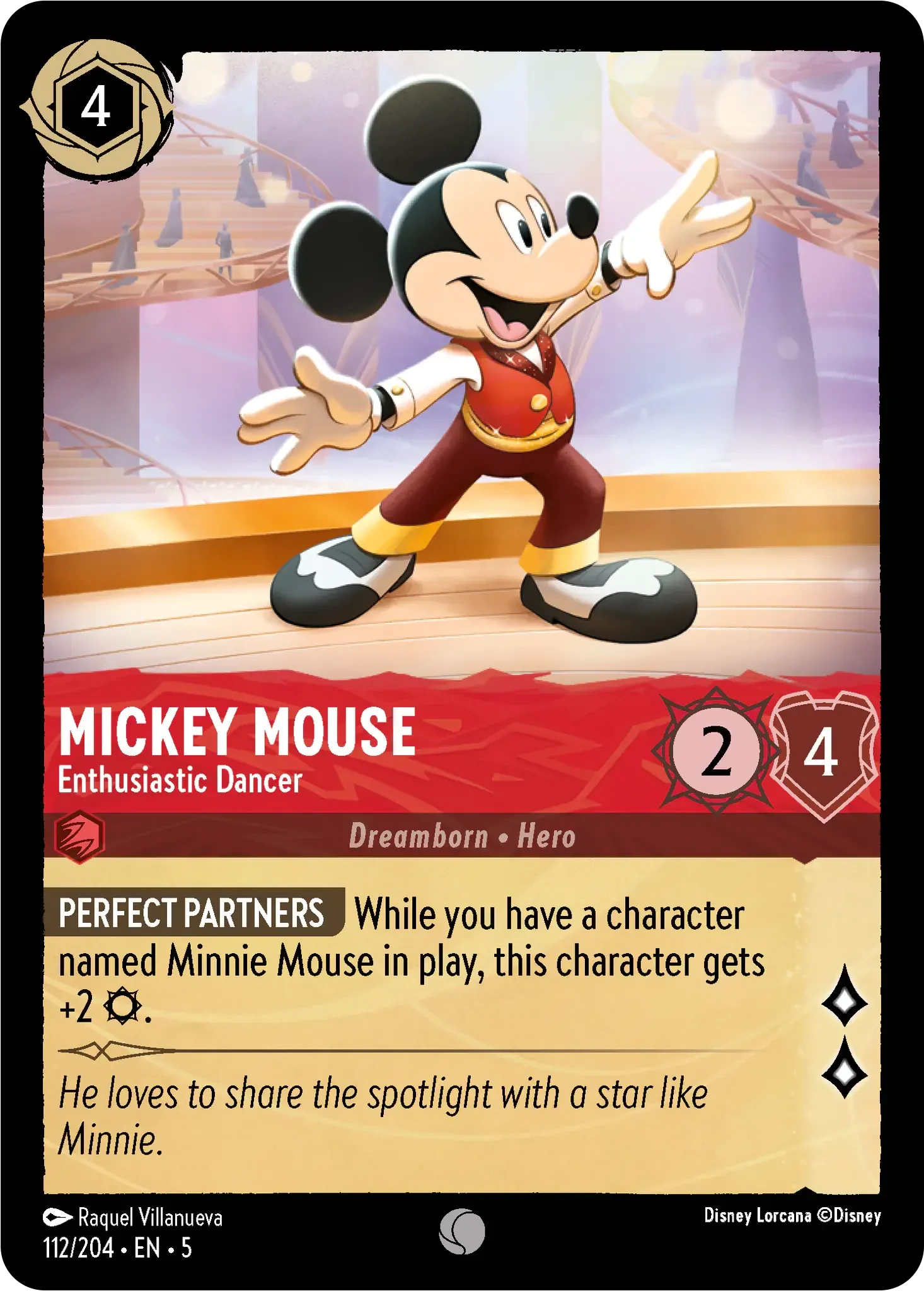 2024 Shimmering Skies Mickey Mouse - Enthusiastic Dancer #112 Common card image