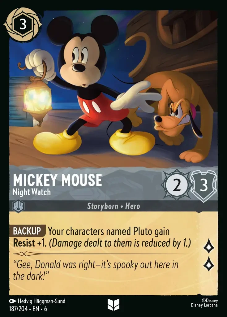 2024 Azurite Sea Mickey Mouse - Night Watch #187 Uncommon card image
