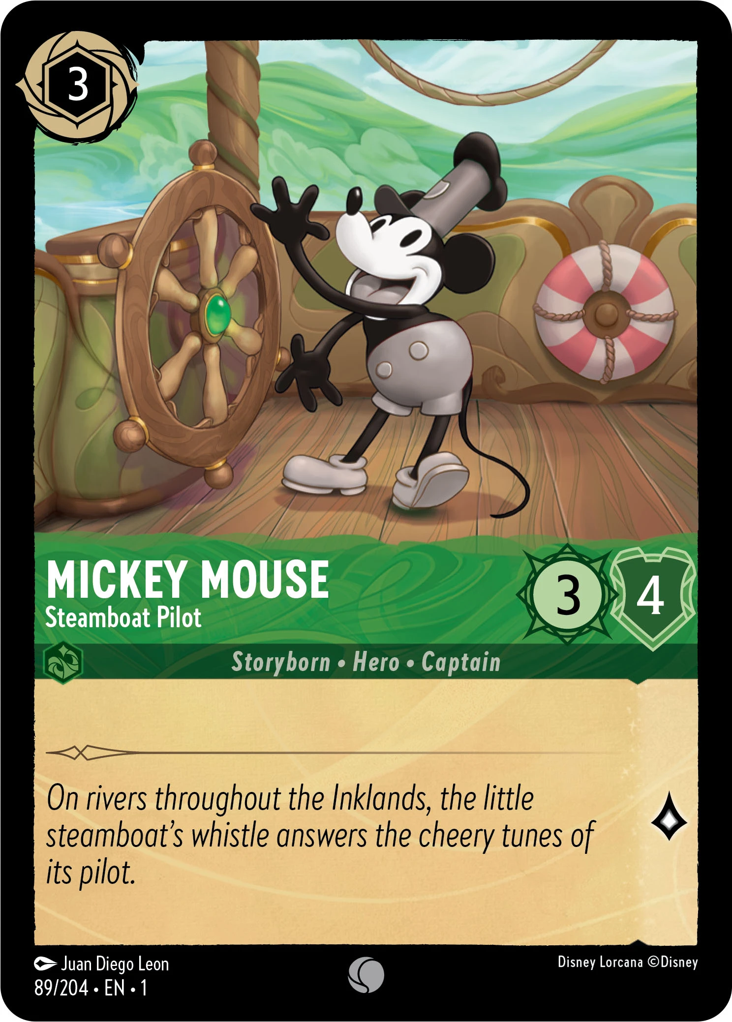 2023 The First Chapter Mickey Mouse - Steamboat Pilot Common #89 Common card image