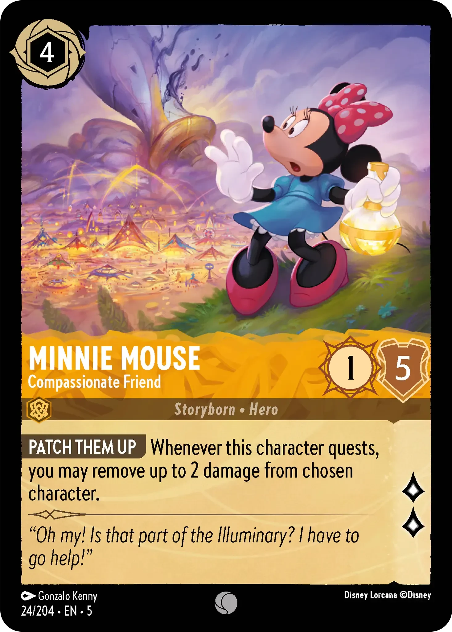 2024 Shimmering Skies Minnie Mouse - Compassionate Friend Common #24 Common card image