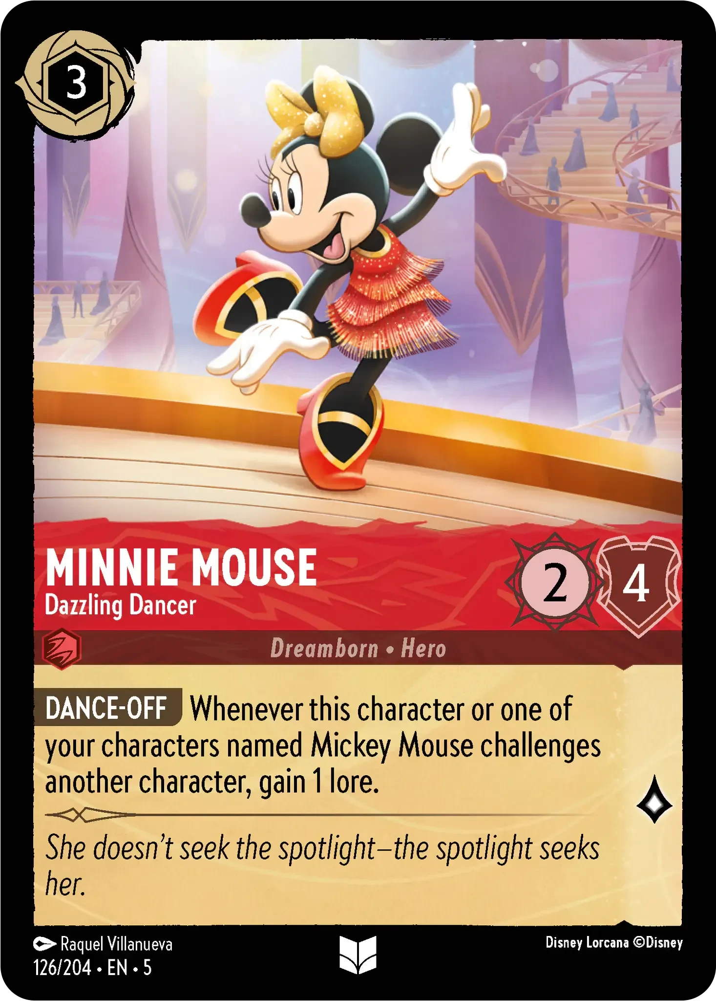 2024 Shimmering Skies Minnie Mouse - Dazzling Dancer #126 Uncommon card image