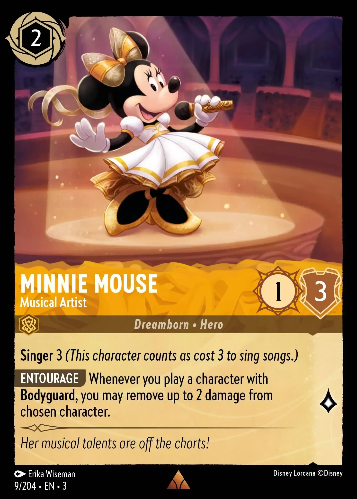 2024 Into the Inklands Minnie Mouse - Musical Artist #9 Rare card image