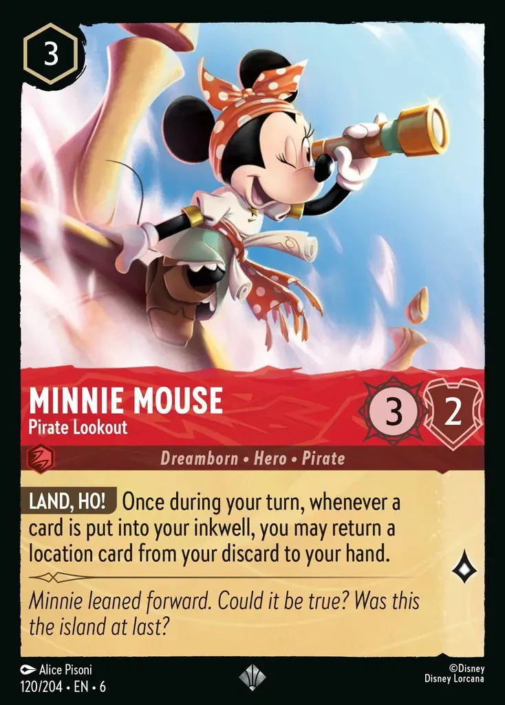 2024 Azurite Sea Minnie Mouse - Pirate Lookout #120 Super Rare card image
