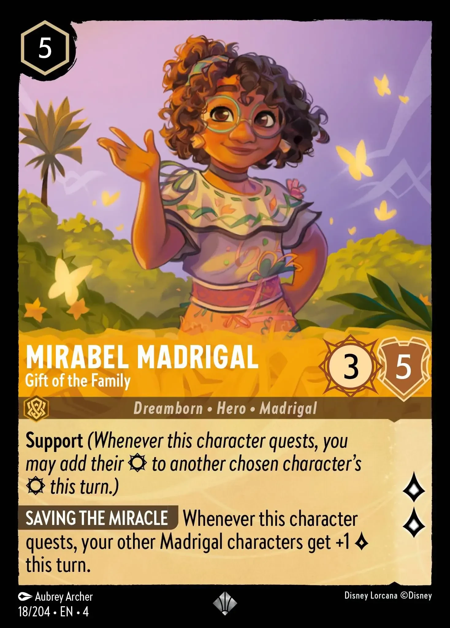 2024 Ursula's Return Mirabel Madrigal - Gift of the Family [Foil] Super Rare #18 Super Rare card image