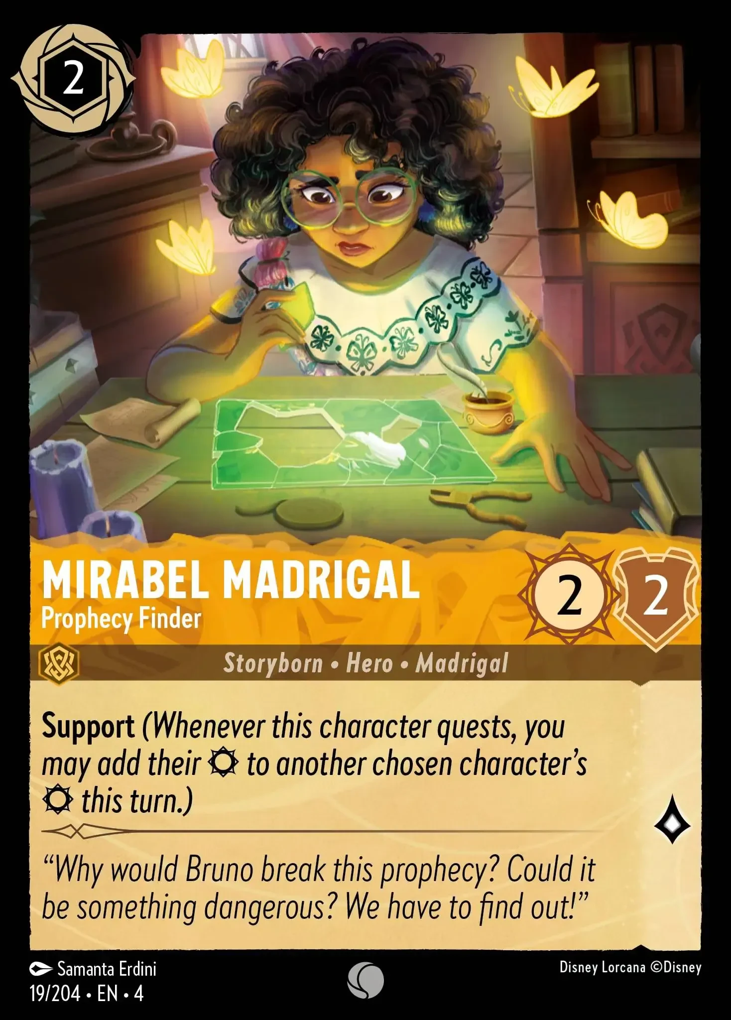 2024 Ursula's Return Mirabel Madrigal - Prophecy Finder [Foil] Common #19 Common card image