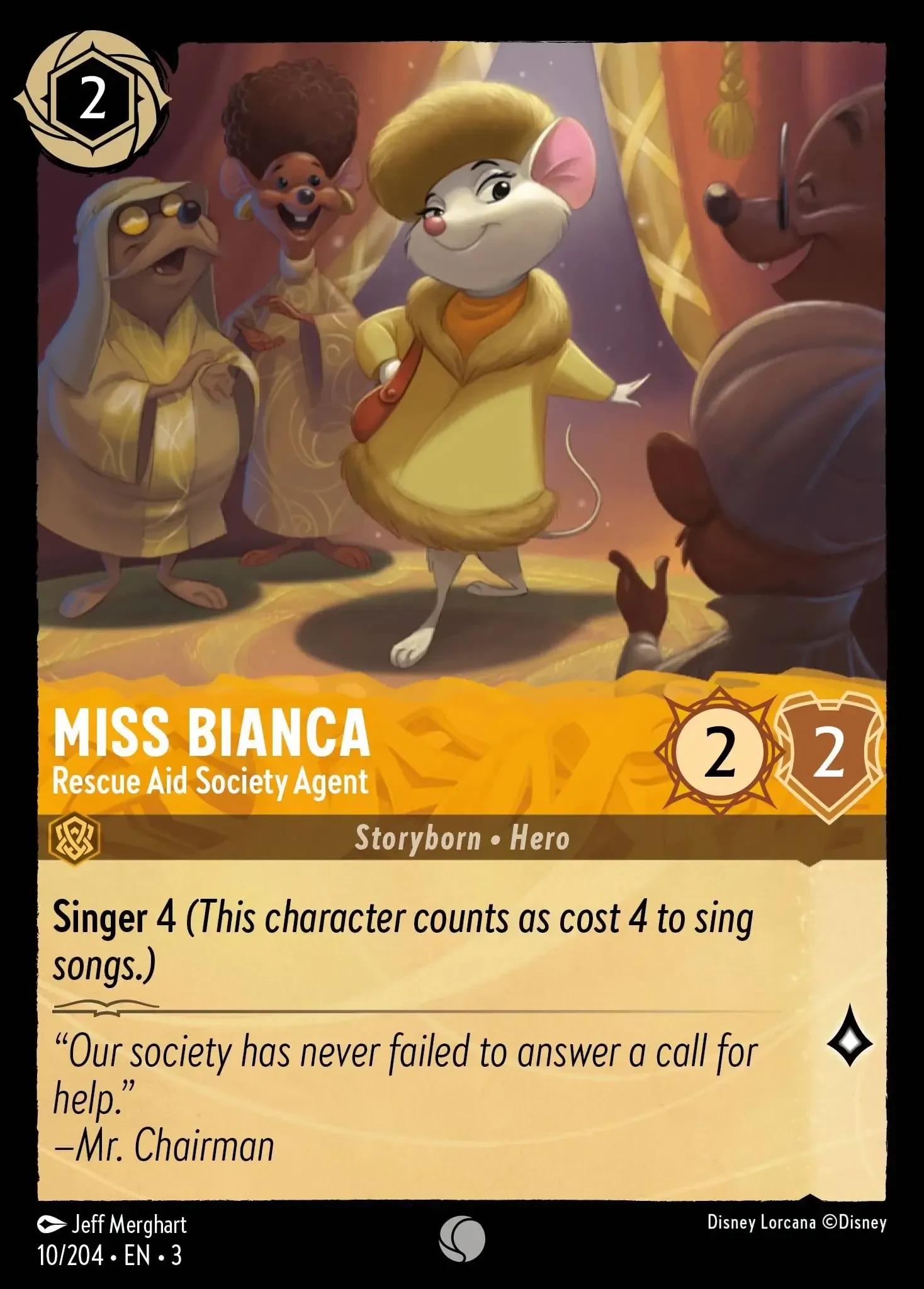 2024 Into the Inklands Miss Bianca - Rescue Aid Society Agent [Foil] Common #10 Common card image