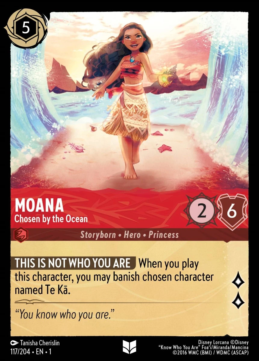 2023 The First Chapter Moana - Chosen by the Ocean #117 Uncommon card image