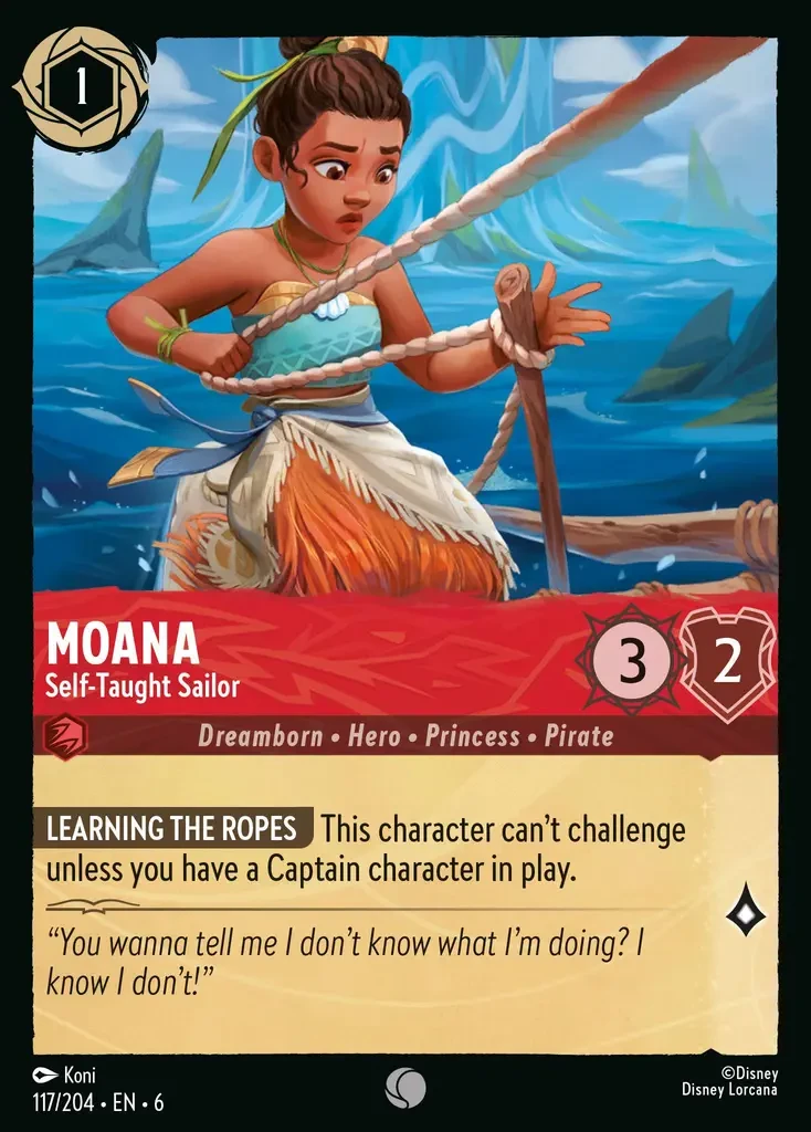 2024 Azurite Sea Moana - Self-Taught Sailor #117 Common card image