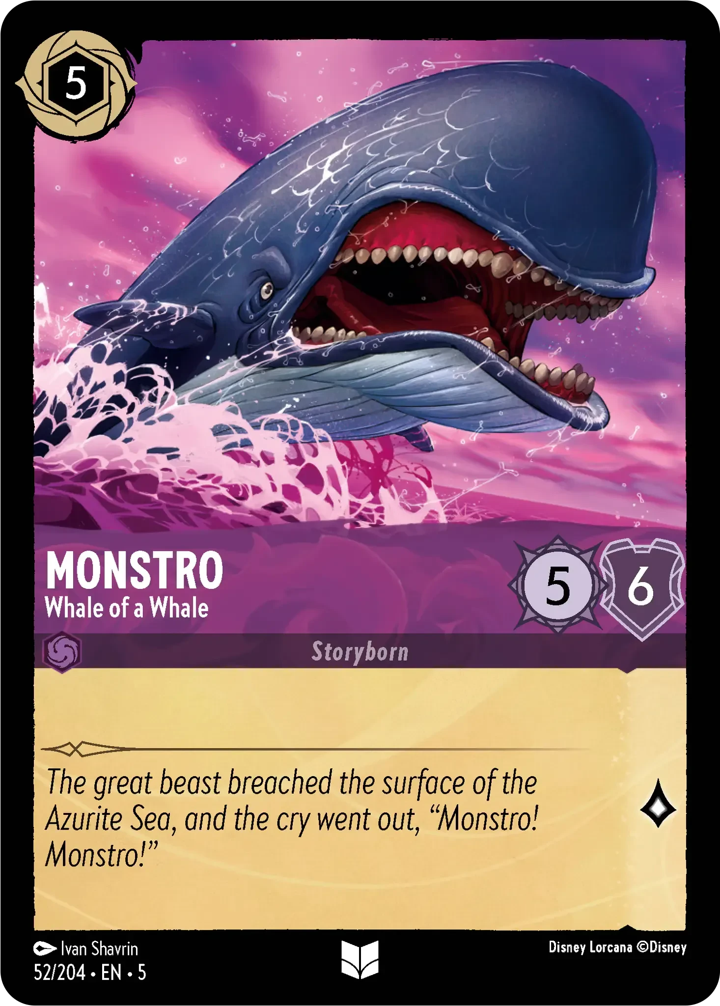 2024 Shimmering Skies Monstro - Whale of a Whale Uncommon #52 Uncommon card image