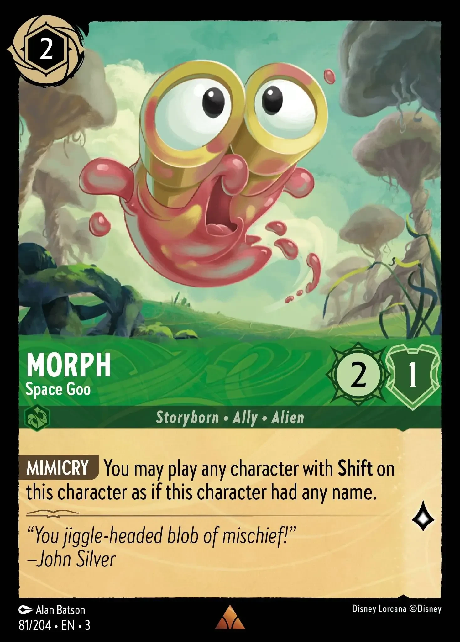 2024 Into the Inklands Morph - Space Goo #81 Rare card image