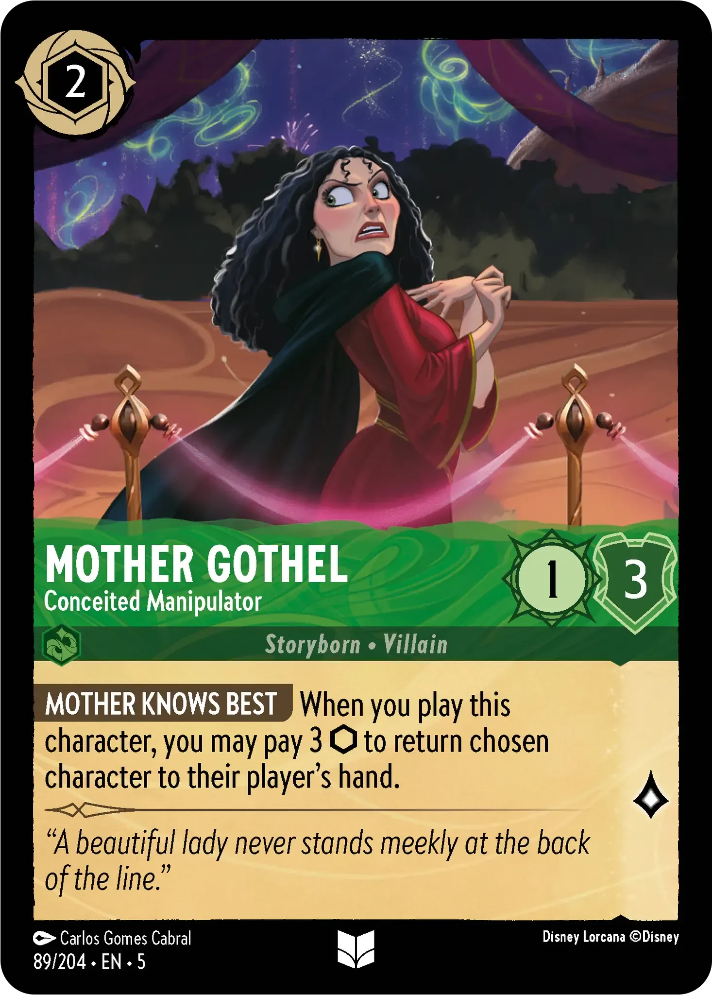2024 Shimmering Skies Mother Gothel - Conceited Manipulator #89 Uncommon card image