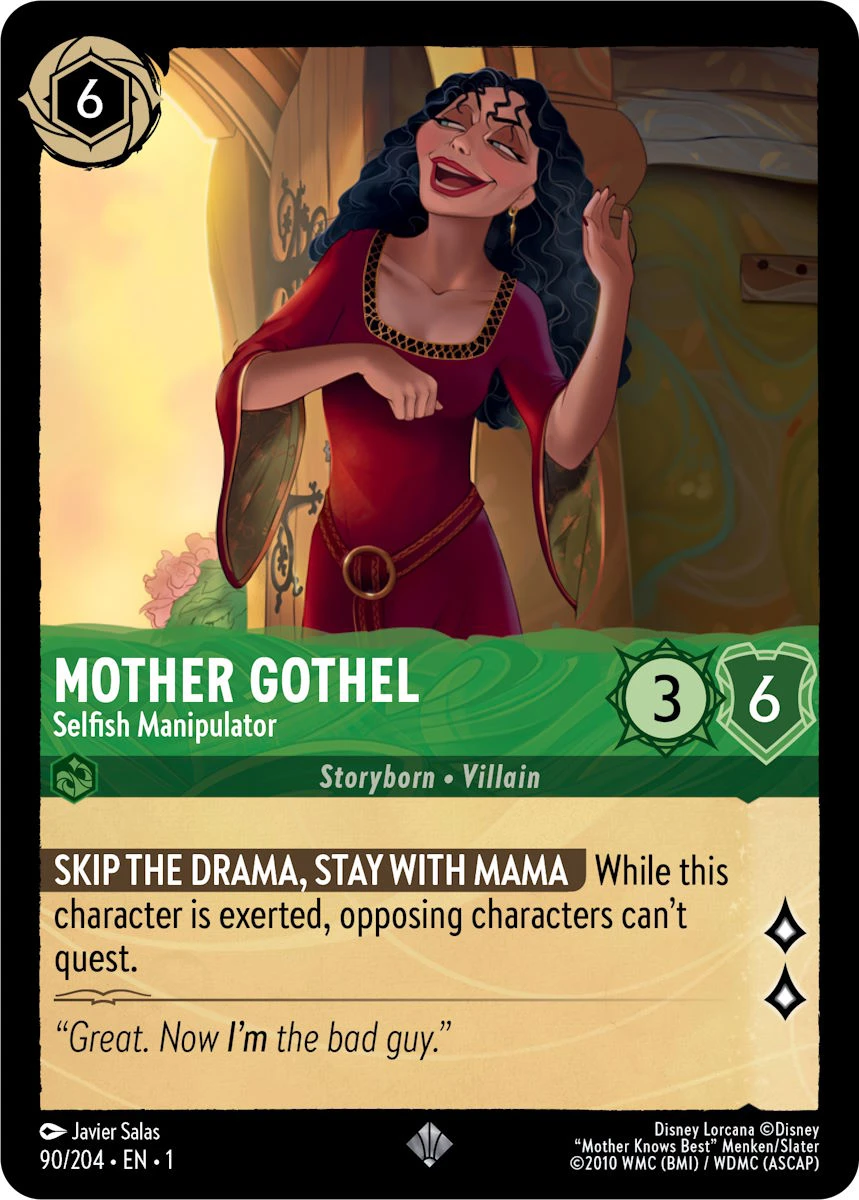 2023 The First Chapter Mother Gothel - Selfish Manipulator #90 Super Rare card image