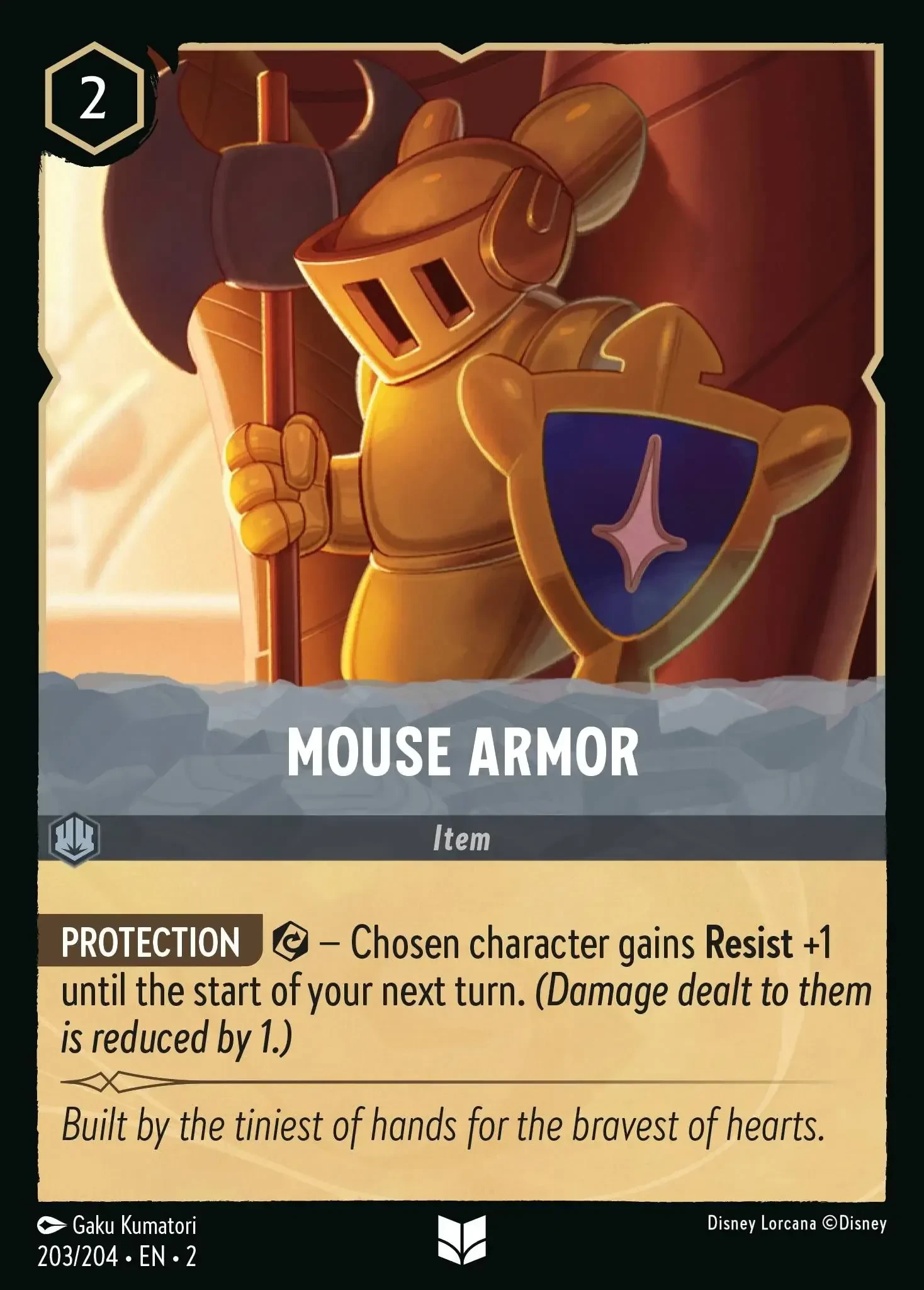 2023 Rise of The Floodborn Mouse Armor #203 Uncommon card image