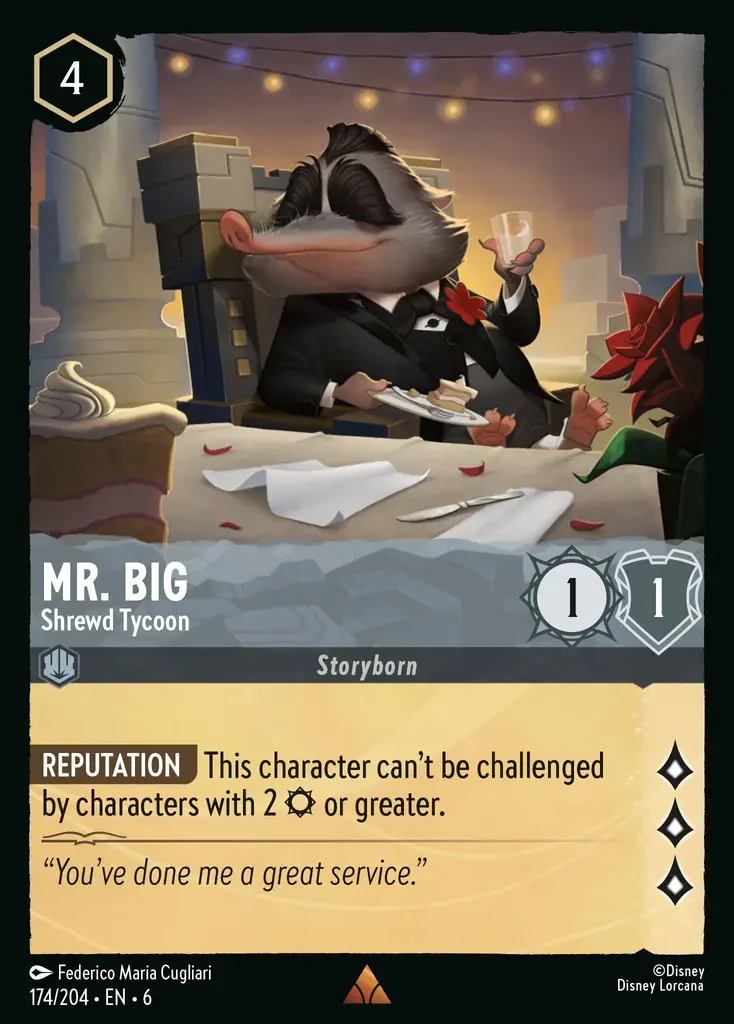 2024 Azurite Sea Mr. Big - Shrewd Tycoon #174 Rare card image