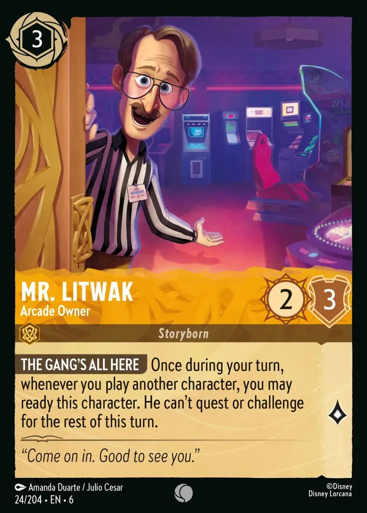 2024 Azurite Sea Mr. Litwak - Arcade Owner #24 Common card image