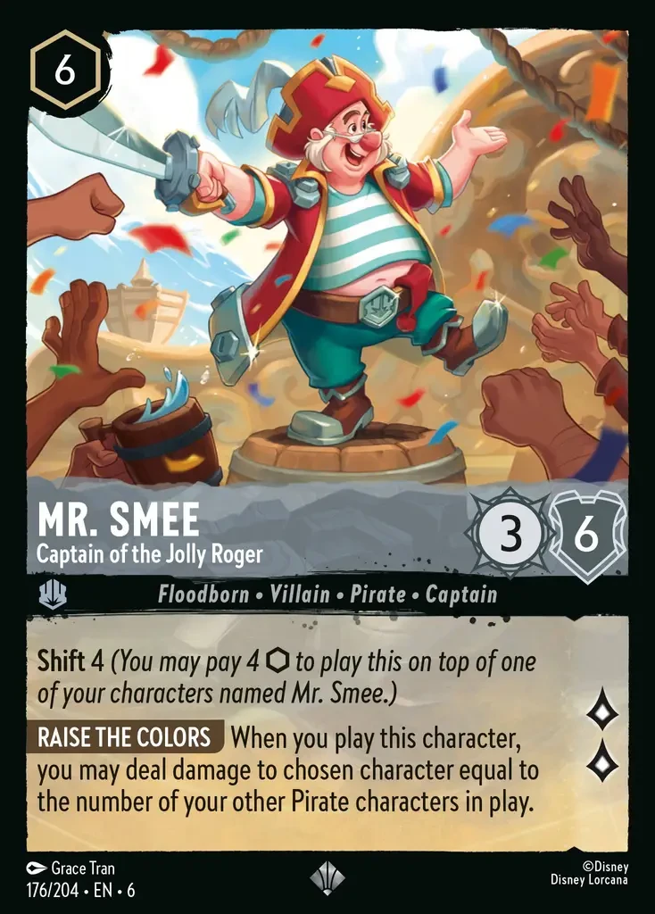 2024 Azurite Sea Mr. Smee - Captain of the Jolly Roger #176 Super Rare card image