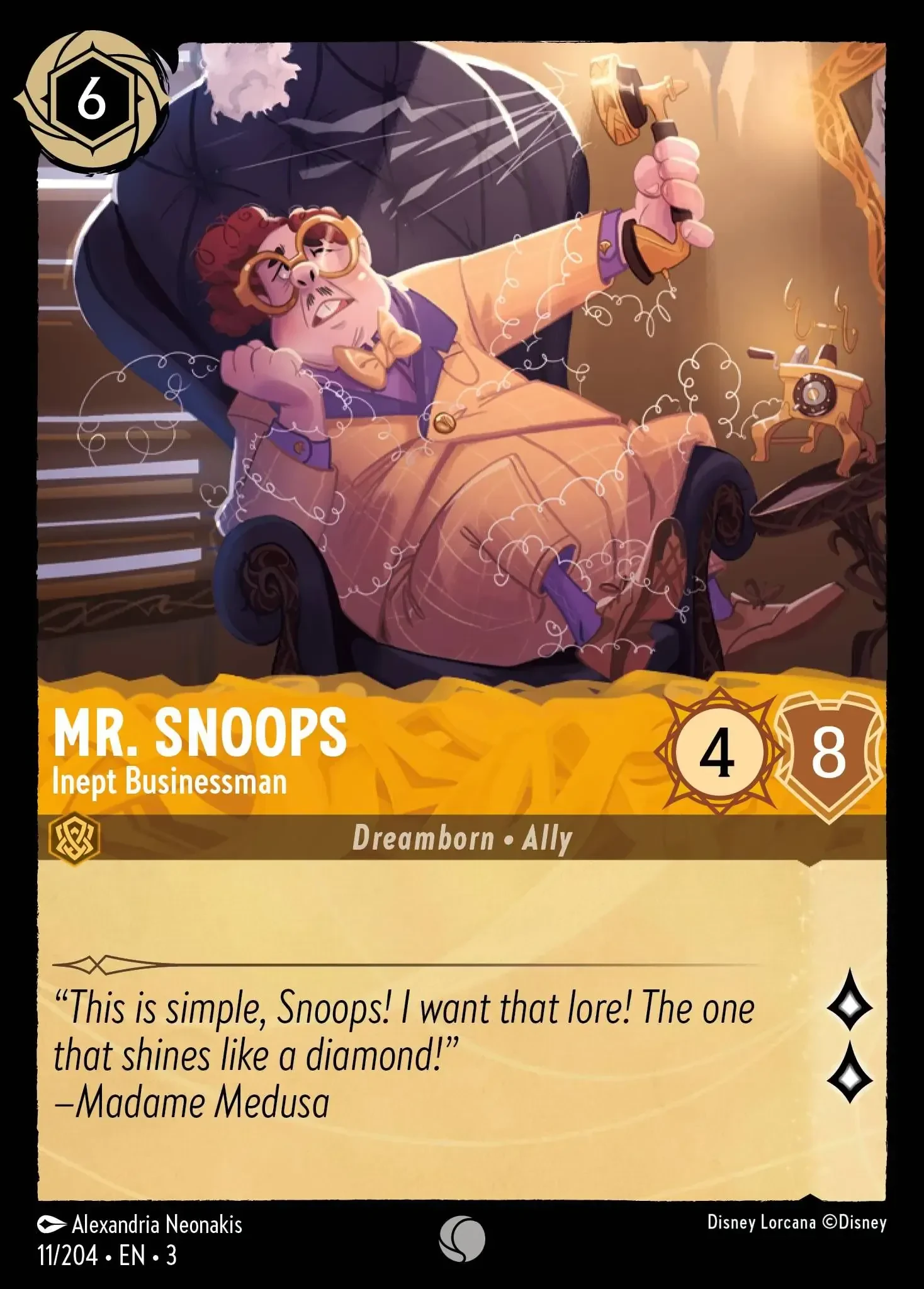 2024 Into the Inklands Mr. Snoops - Inept Businessman #11 Common card image