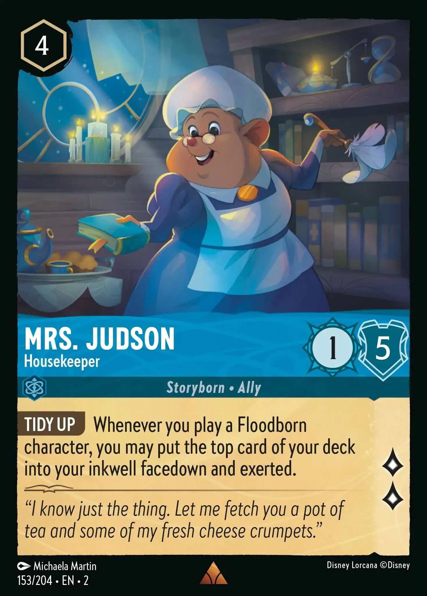2023 Rise of The Floodborn Mrs. Judson - Housekeeper #153 Rare card image