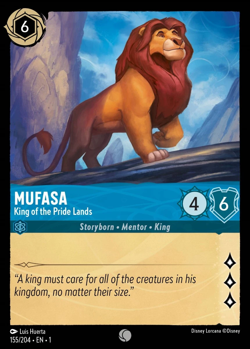 2023 The First Chapter Mufasa - King of the Pride Lands #155 Common card image