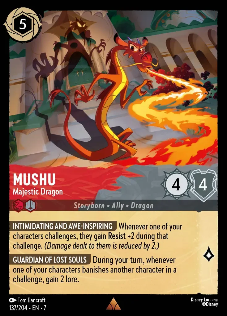 2025 Archazia's Island Mushu - Majestic Dragon #137 Rare card image