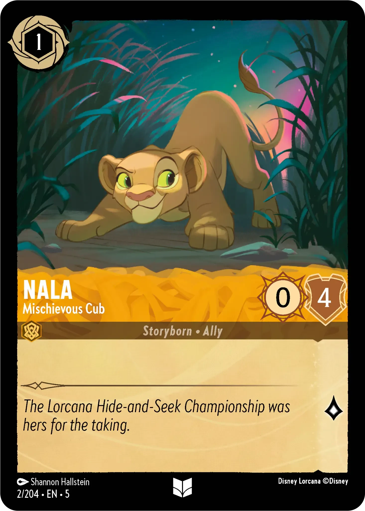 2024 Shimmering Skies Nala - Mischievous Cub Uncommon #2 Uncommon card image
