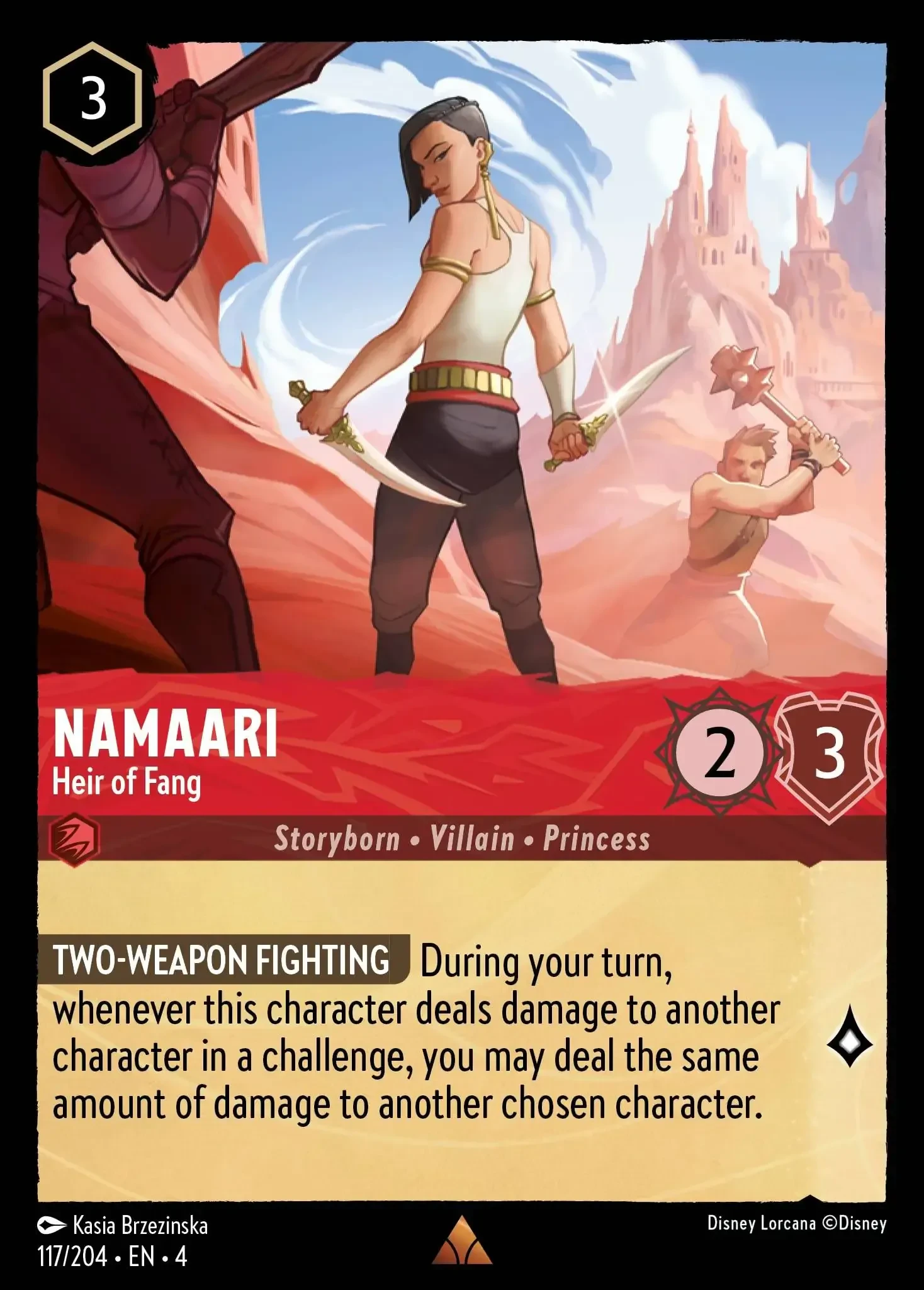 2024 Ursula's Return Namaari - Heir of Fang Rare #117 Rare card image