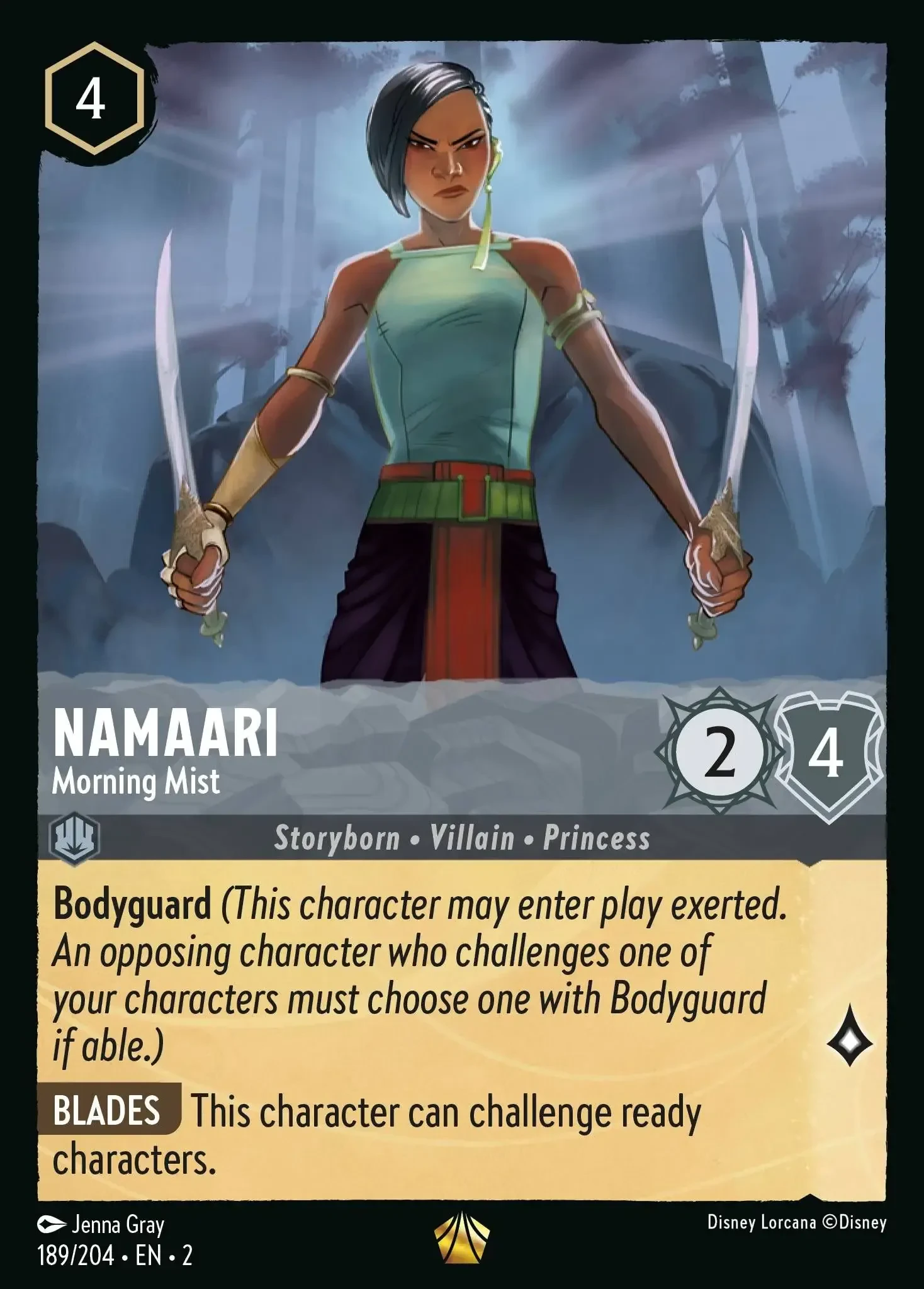 2023 Rise of The Floodborn Namaari - Morning Mist #189 Legendary card image