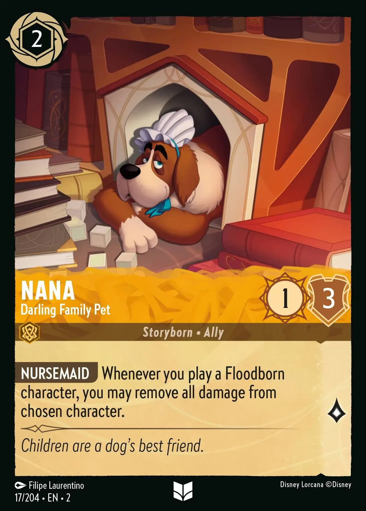 2023 Rise of The Floodborn Nana - Darling Family Pet #17 Uncommon card image