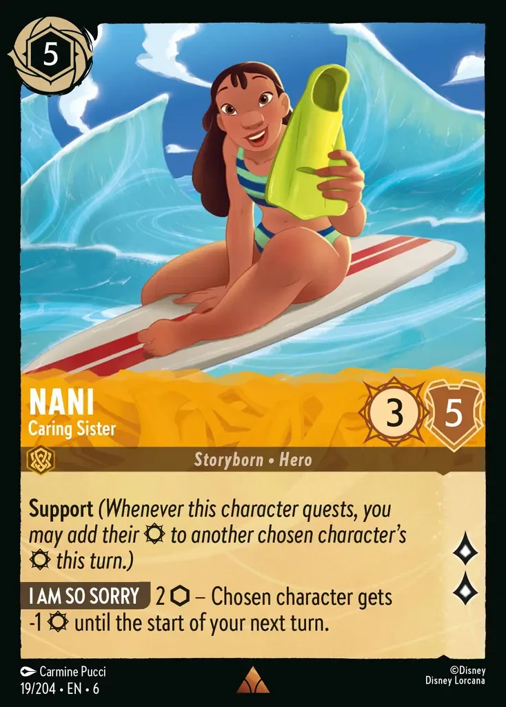 2024 Azurite Sea Nani - Caring Sister #19 Rare card image
