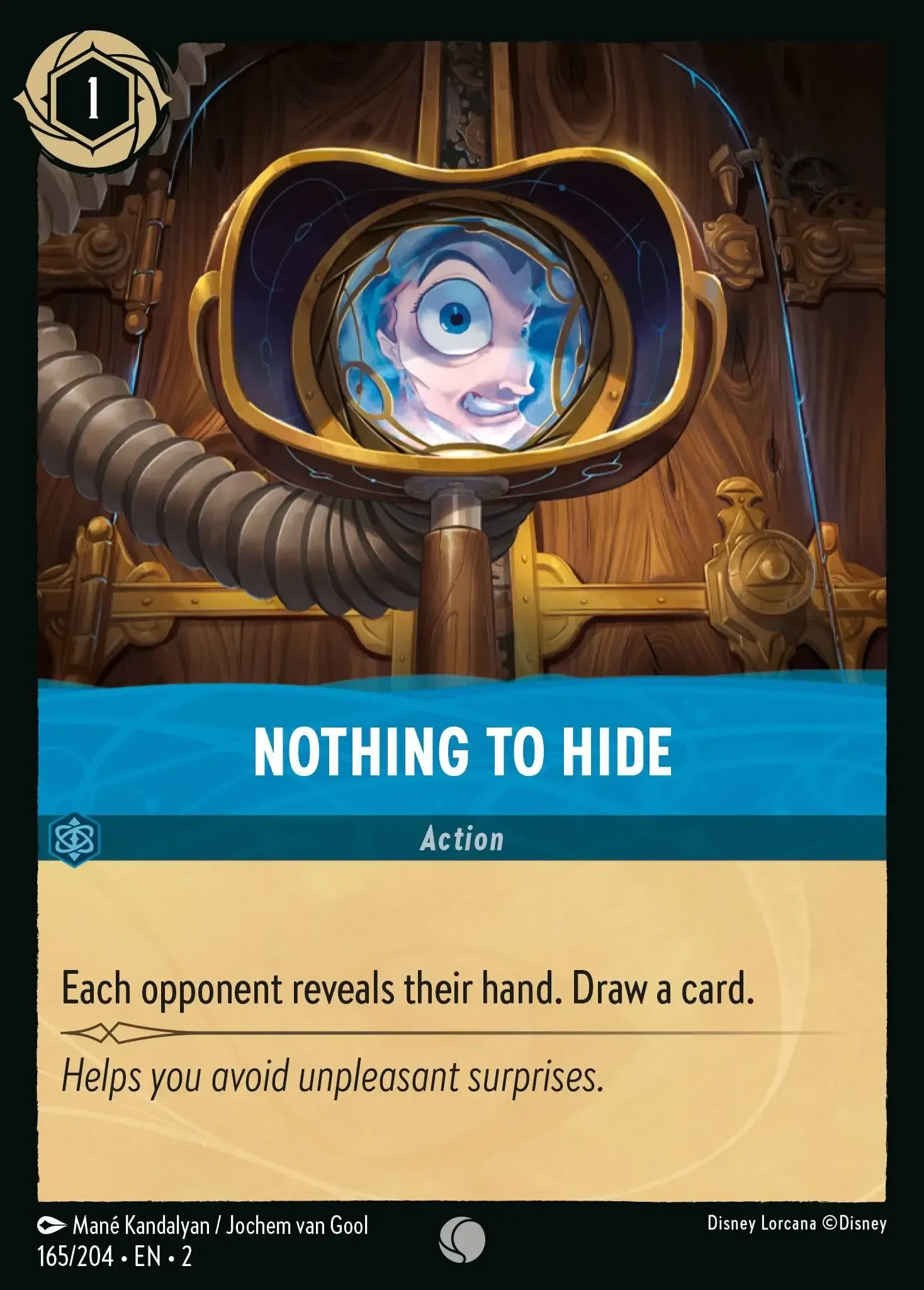 2023 Rise of The Floodborn Nothing To Hide #165 Common card image