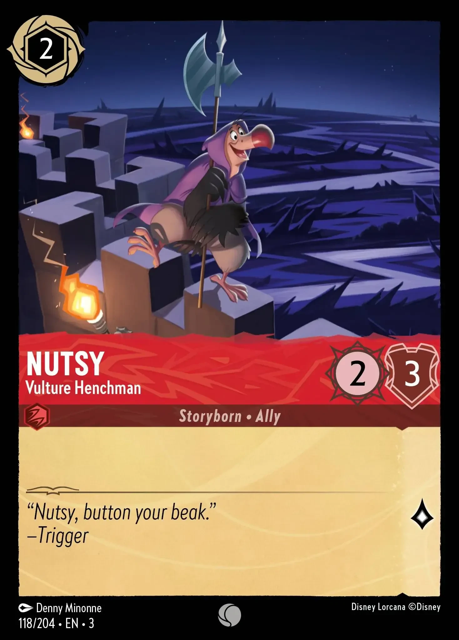 2024 Into the Inklands Nutsy - Vulture Henchman #118 Common card image