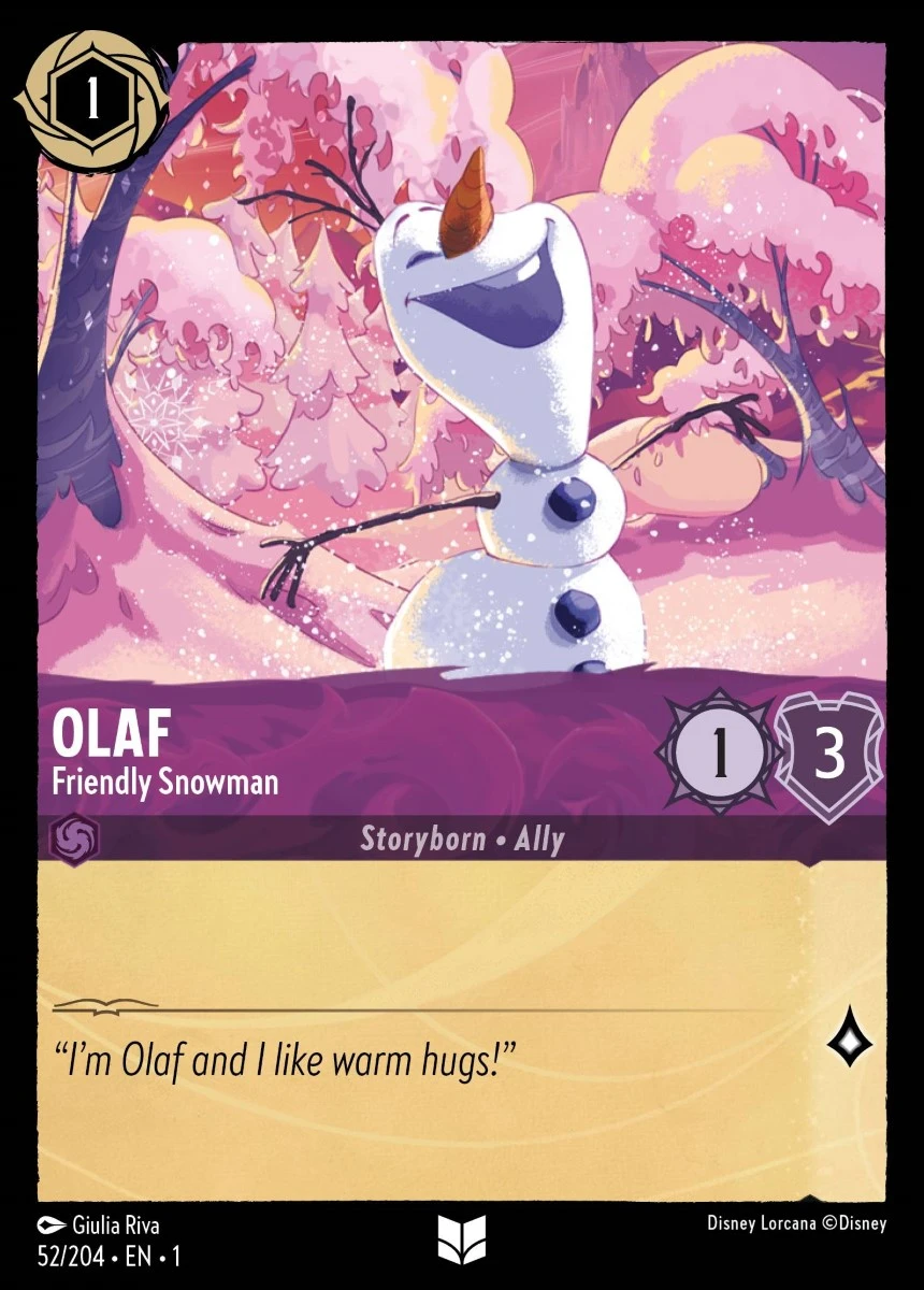 2023 The First Chapter Olaf - Friendly Snowman Uncommon #52 Uncommon card image