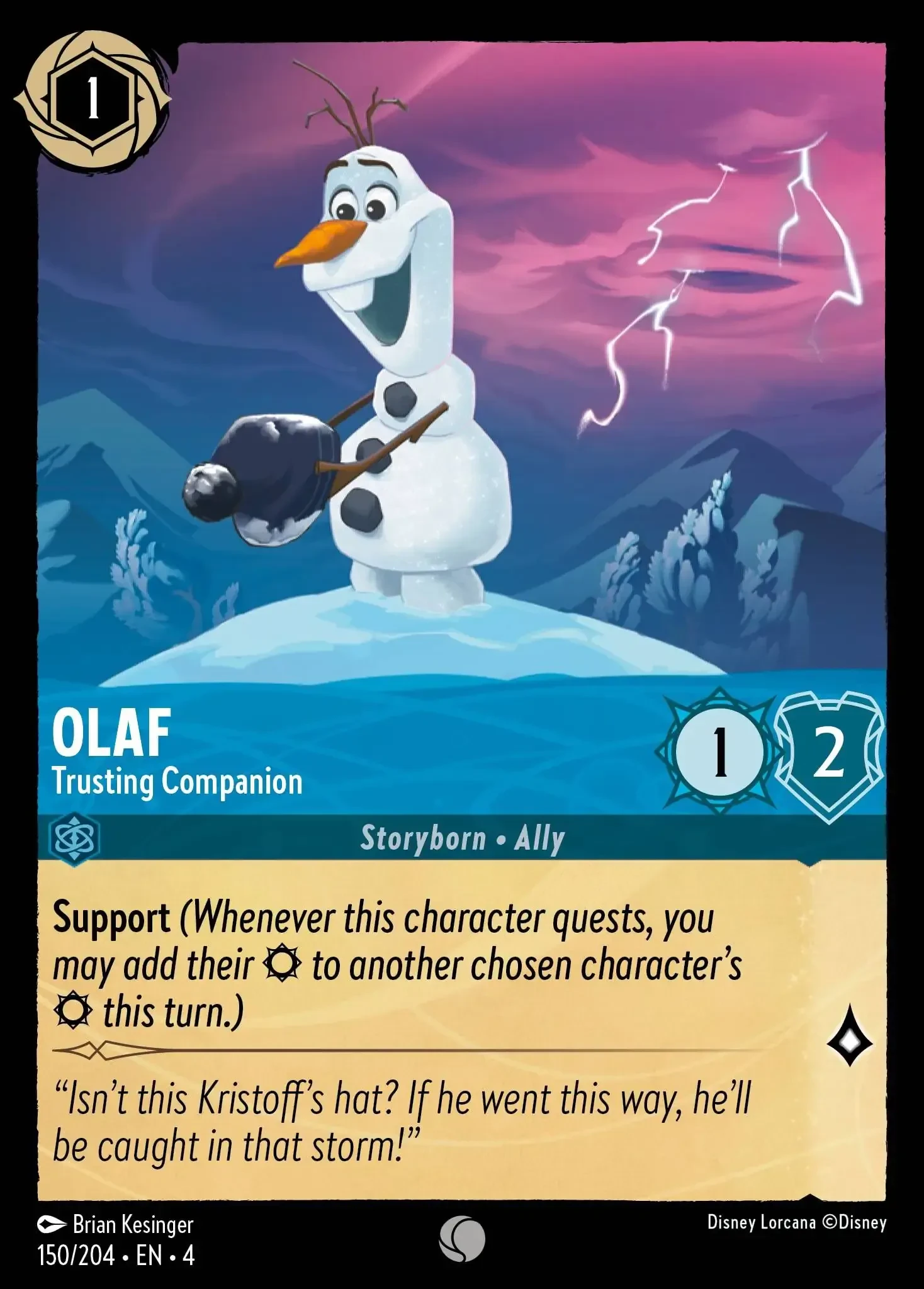 2024 Ursula's Return Olaf - Trusting Companion Common #150 Common card image