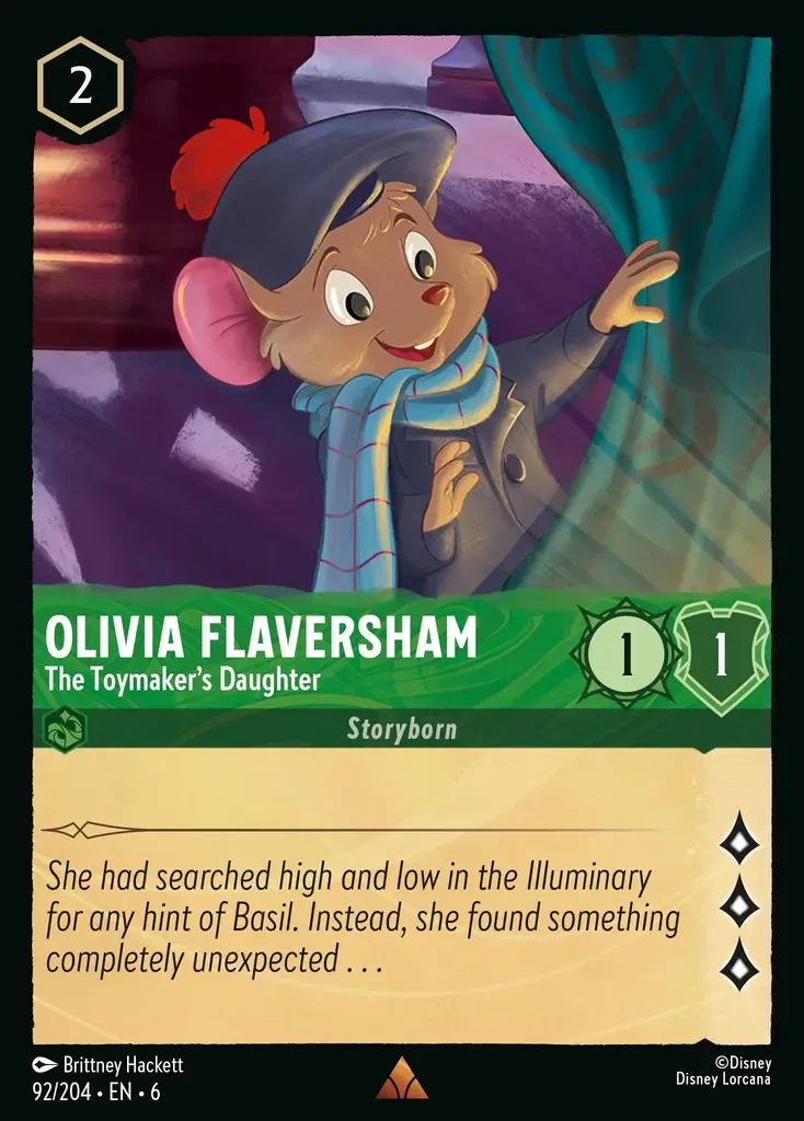 2024 Azurite Sea Olivia Flaversham - The Toymaker's Daughter #92 Rare card image