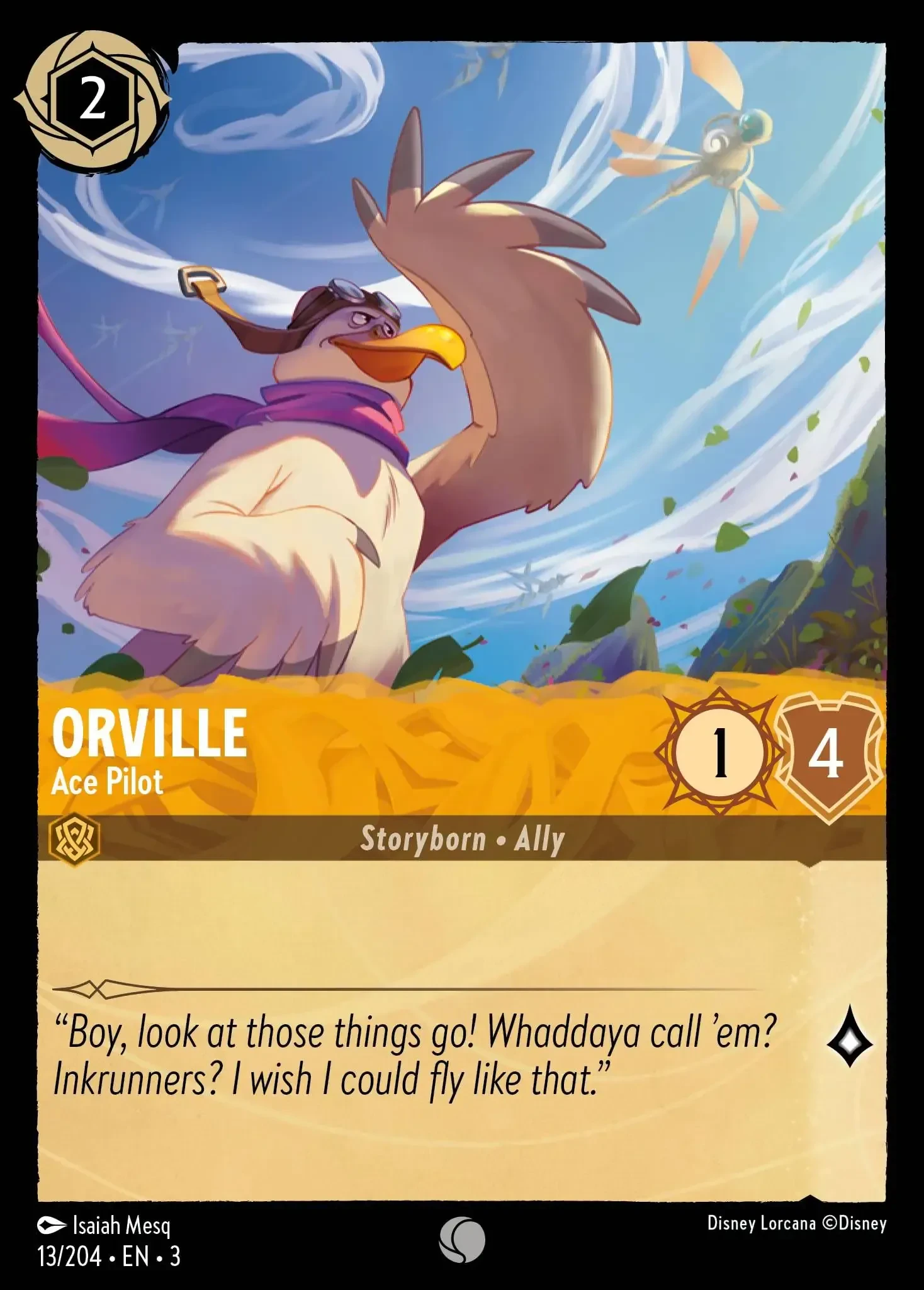 2024 Into the Inklands Orville - Ace Pilot #13 Common card image