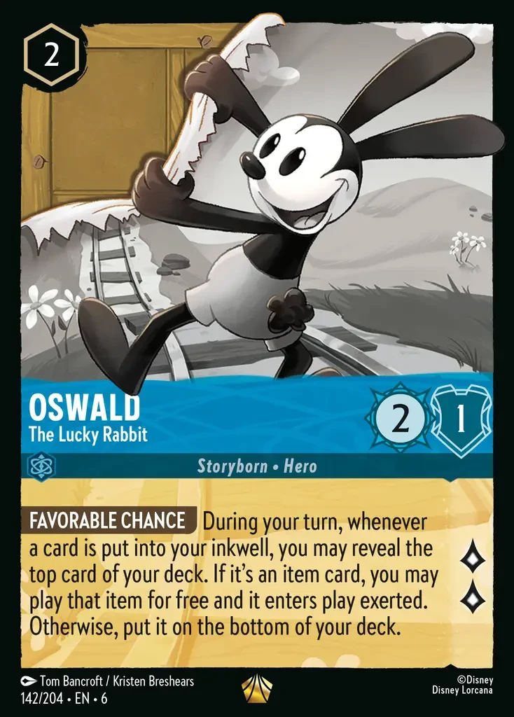 2024 Azurite Sea Oswald - The Lucky Rabbit #142 Legendary card image