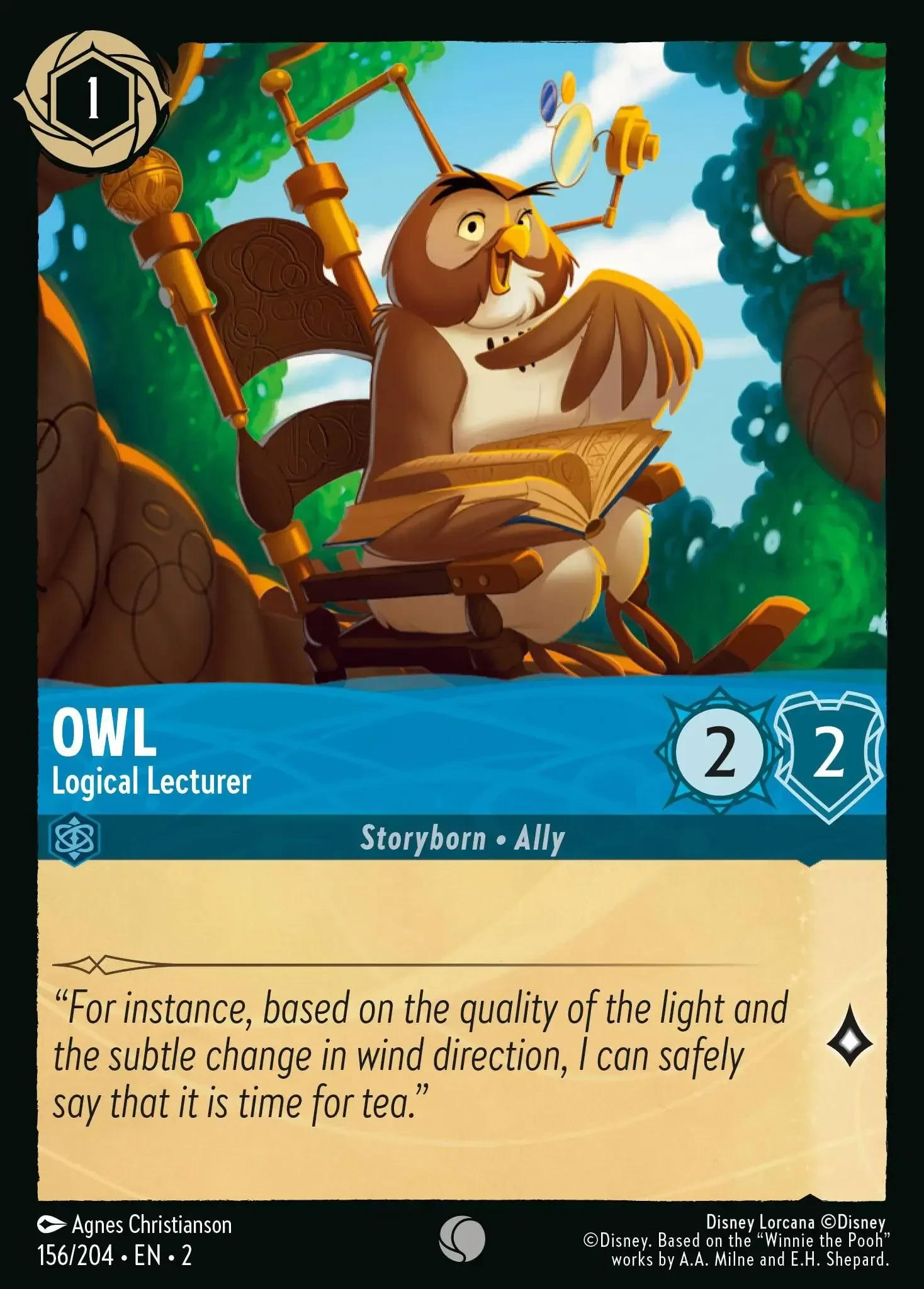 2023 Rise of The Floodborn Owl - Logical Lecturer #156 Common card image