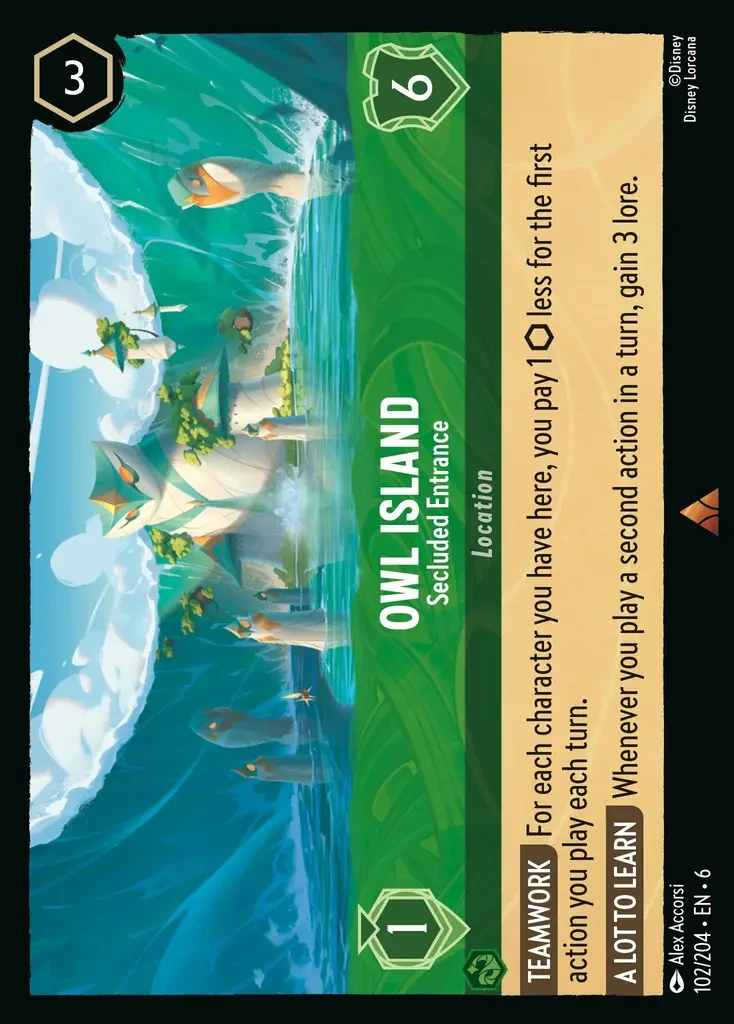 2024 Azurite Sea Owl Island - Secluded Entrance #102 Rare card image